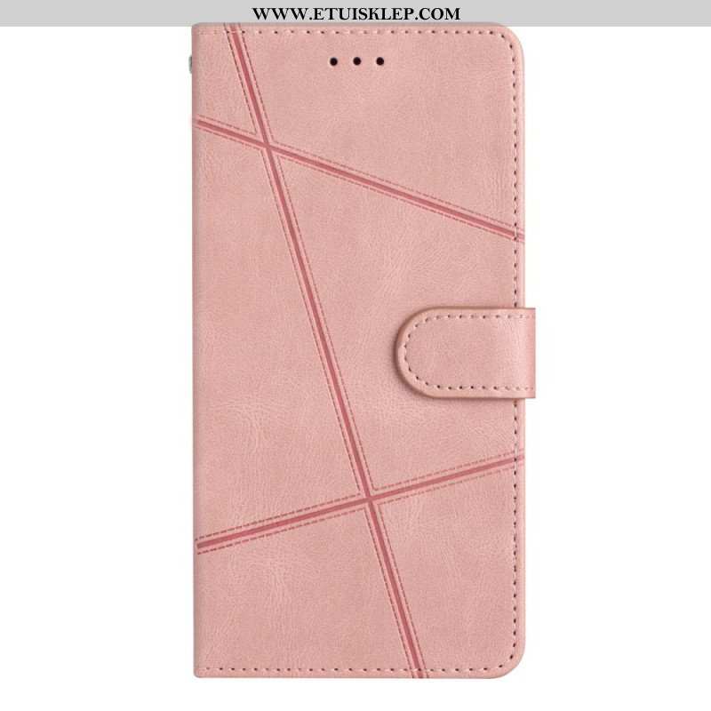 Etui Folio do Google Pixel 7A z Łańcuch Pasiaste Geometryczne Linie